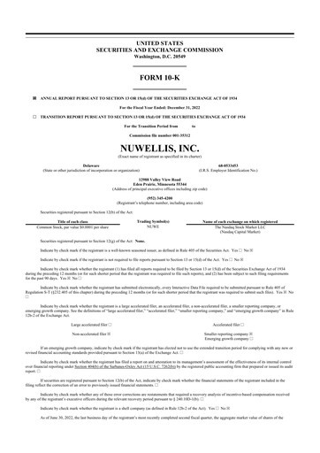 Vorschaubild Nuwellis 10-K Jahresbericht 2022