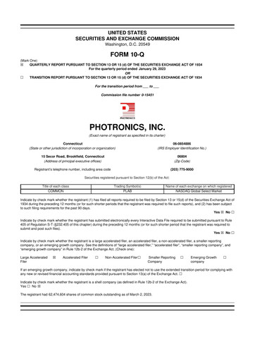Thumbnail Photronics 10-Q Quarterly Report FY2023 