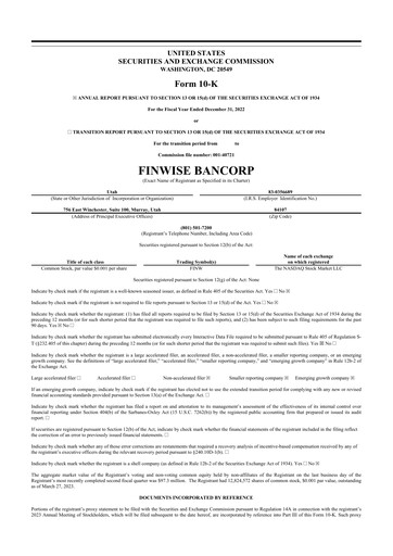 Thumbnail FinWise Bancorp 10-K Annual Report 2022