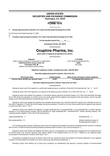 Thumbnail Opus Genetics 10-K Annual Report 2022