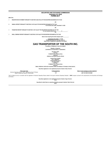 Thumbnail Transportadora de Gas del Sur 20-F Annual Report 2022