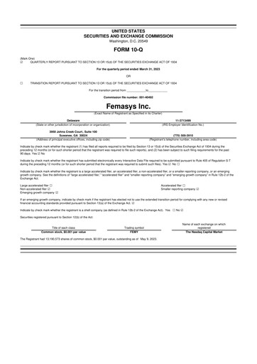 Thumbnail Femasys 10-Q Quarterly Report FY2023 