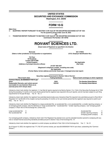 Thumbnail Roivant Sciences 10-Q Quarterly Report FY2023 