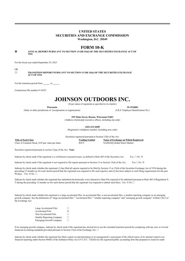 Thumbnail Johnson Outdoors
 10-K Annual Report 2023