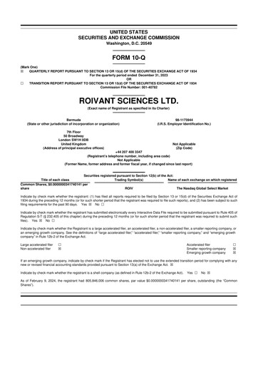 Thumbnail Roivant Sciences 10-Q Quarterly Report FY2023 
