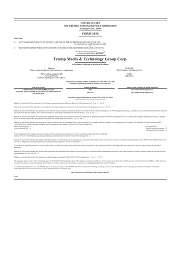 Thumbnail Trump Media & Technology Group 10-K Annual Report 2023