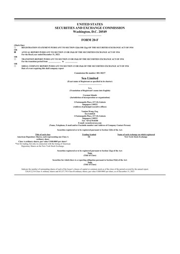 Thumbnail Sea Limited 20-F Annual Report 2023