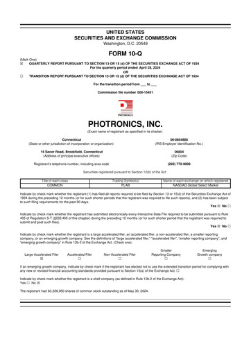 Thumbnail Photronics 10-Q Quarterly Report FY2024 