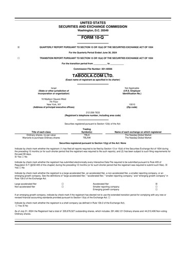 Vorschaubild Taboola.com 10-Q Quartalsbericht 2024 