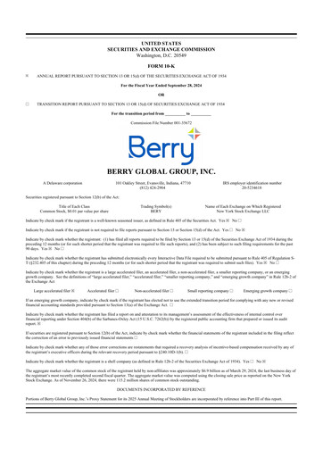 Thumbnail Berry Global
 10-K Annual Report 2024