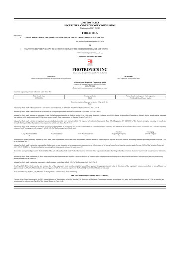 Thumbnail Photronics 10-K Annual Report 2024