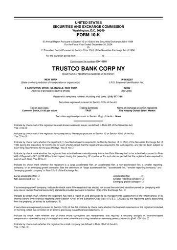 Miniature Trustco Bank 10-K Rapport annuel 2024