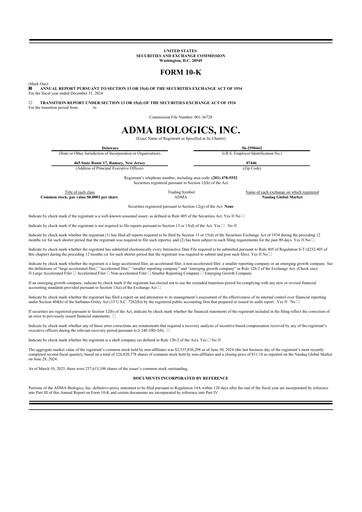 Thumbnail ADMA Biologics
 10-K Annual Report 2024