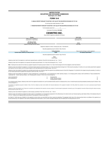 Thumbnail Cenntro Inc. 10-K Annual Report 2024