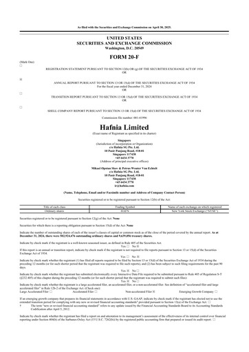 Thumbnail Hafnia Limited 20-F Annual Report 2024