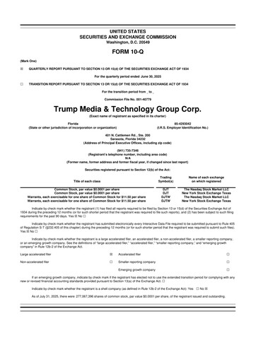 Thumbnail Trump Media & Technology Group 10-Q Quarterly Report FY2025 