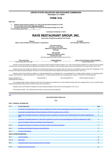 Thumbnail Rave Restaurant Group 10-Q Quarterly Report FY 