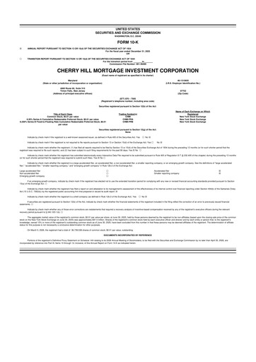 Thumbnail Cherry Hill Mortgage Investment 10-K Annual Report 2025