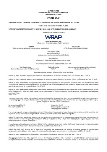 Miniature Wrap Technologies
 10-K Rapport annuel 2025