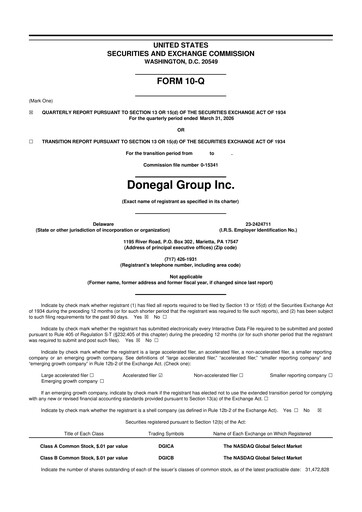 Thumbnail Donegal Group 10-Q Quarterly Report FY2026 