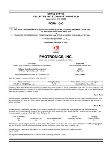 Thumbnail Photronics 10-Q Quarterly Report FY2026 