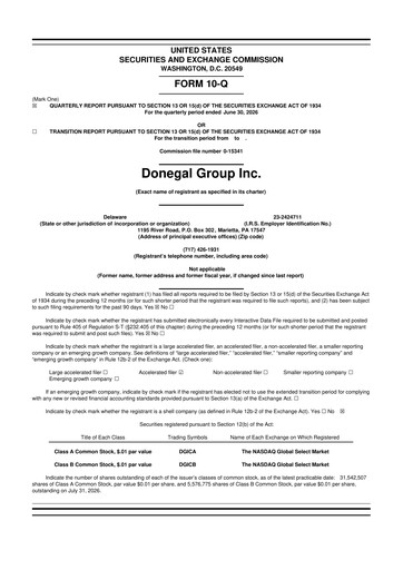 Thumbnail Donegal Group 10-Q Quarterly Report FY2026 