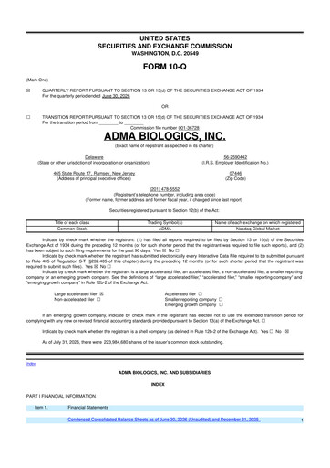 Thumbnail ADMA Biologics
 10-Q Quarterly Report FY2026 