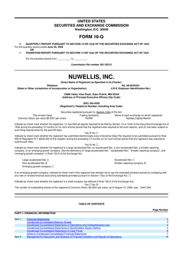 Thumbnail Nuwellis 10-Q Quarterly Report FY2026 