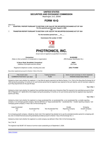 Thumbnail Photronics 10-Q Quarterly Report FY2026 