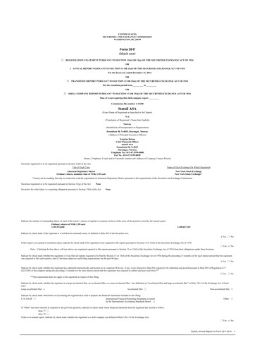 Thumbnail Equinor 20-F Annual Report 