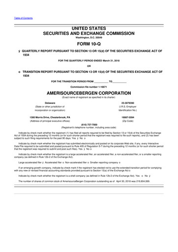 Thumbnail Cencora 10-Q Quarterly Report FY2018 