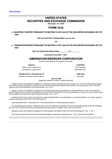 Thumbnail Cencora 10-Q Quarterly Report FY2018 