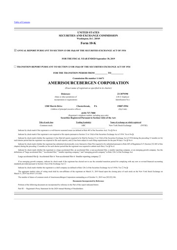 Thumbnail Cencora 10-K Annual Report 2019