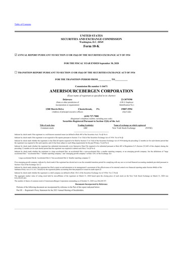 Thumbnail Cencora 10-K Annual Report 2020