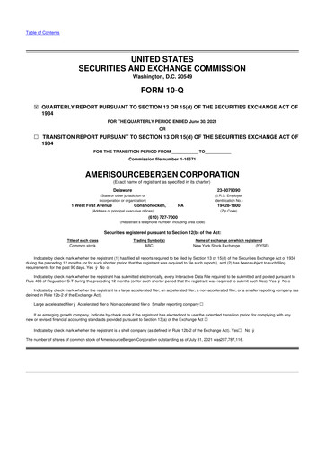 Thumbnail Cencora 10-Q Quarterly Report FY2021 