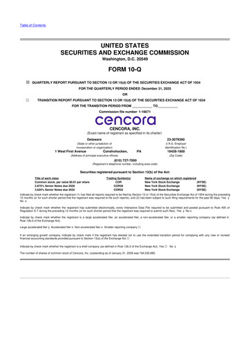 Thumbnail Cencora 10-Q Quarterly Report FY2026 