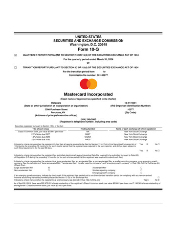 Thumbnail Mastercard 10-Q Quarterly Report FY2024 
