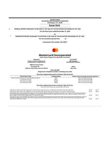 Thumbnail Mastercard 10-K Annual Report 2024