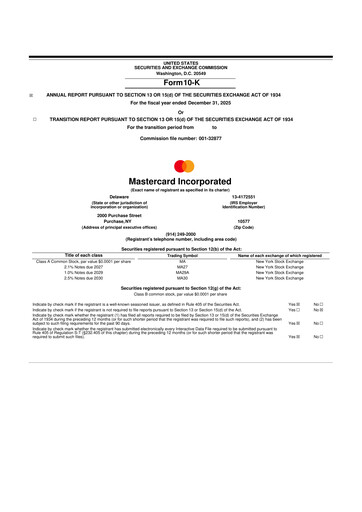Thumbnail Mastercard 10-K Annual Report 2025