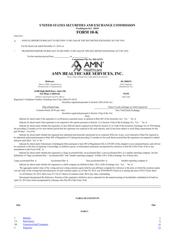 Thumbnail AMN Healthcare Services 10-K Annual Report 2014