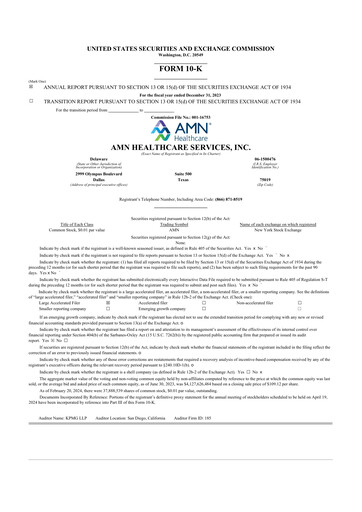 Thumbnail AMN Healthcare Services 10-K Annual Report 2023