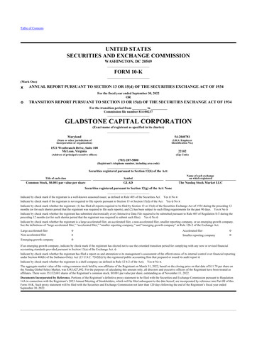 Thumbnail Gladstone Capital Corporation 10-K Annual Report 2022