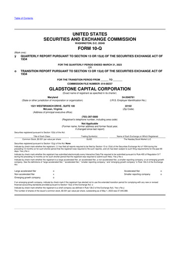 Thumbnail Gladstone Capital Corporation 10-Q Quarterly Report FY2023 