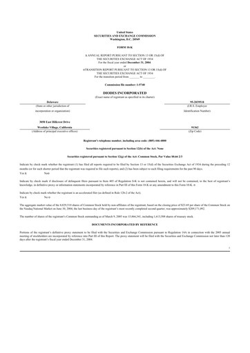 Thumbnail Diodes Incorporated 10-K Annual Report 