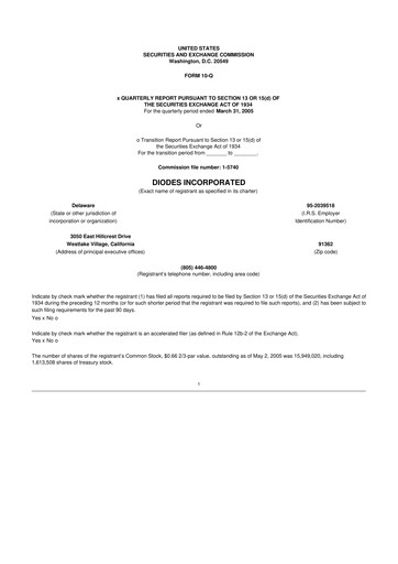 Miniature Diodes Incorporated 10-Q Rapport trimestriel  