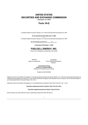 Thumbnail FuelCell Energy
 10-Q Quarterly Report FY 