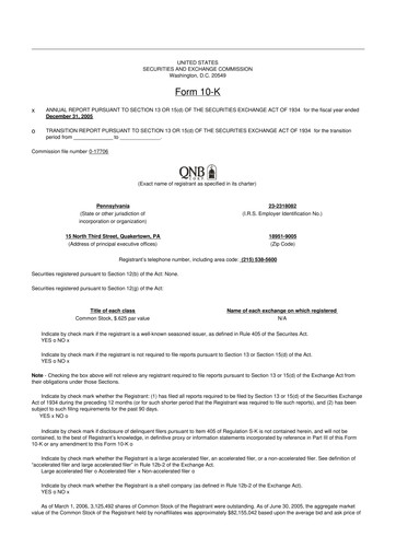 Thumbnail QNB Corp. 10-K Annual Report 