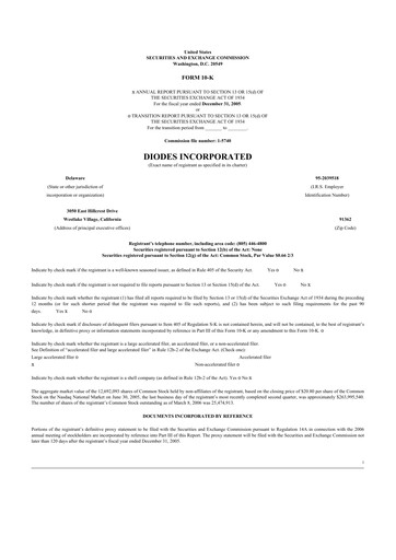Thumbnail Diodes Incorporated 10-K Annual Report 