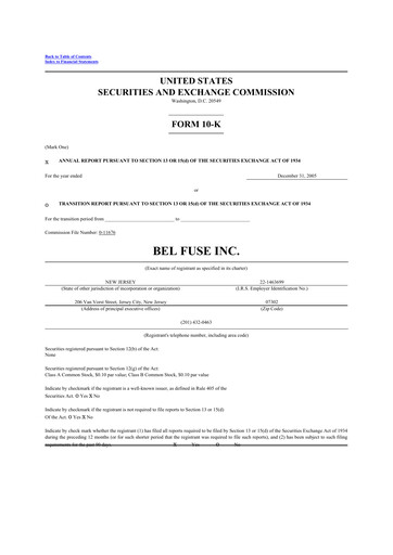 Vorschaubild Bel Fuse 10-K Jahresbericht 