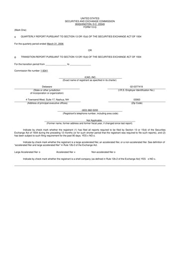 Thumbnail iCAD 10-Q Quarterly Report FY 